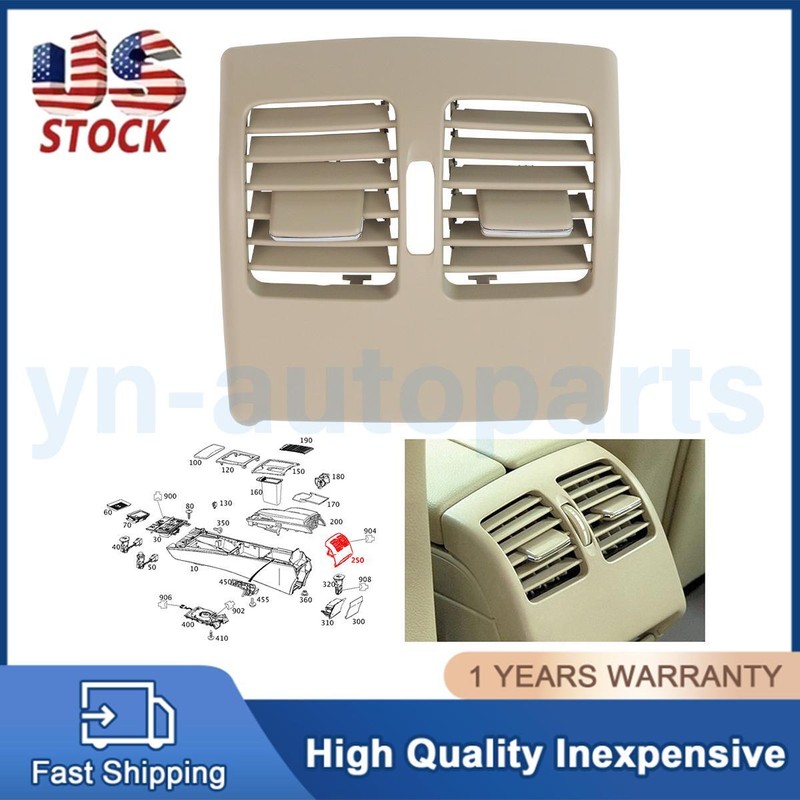 Rear Center Console Air Vent AC Panel Cover For Benz W204 /C200 C350 2007-2014