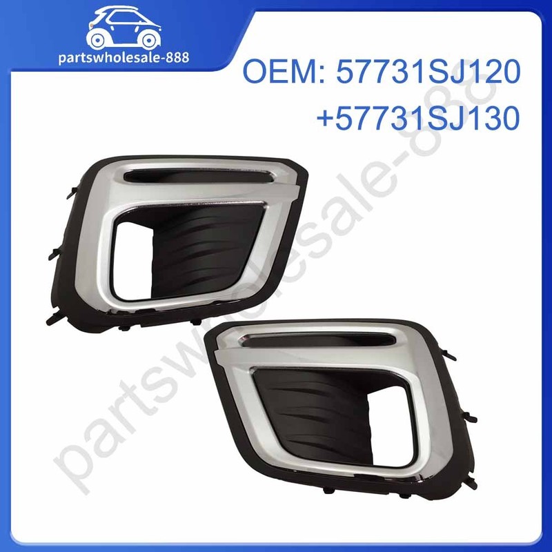 57731SJ120 57731SJ130 Pair Side Fog Light Trim Chrome For Subaru Forester 19-21