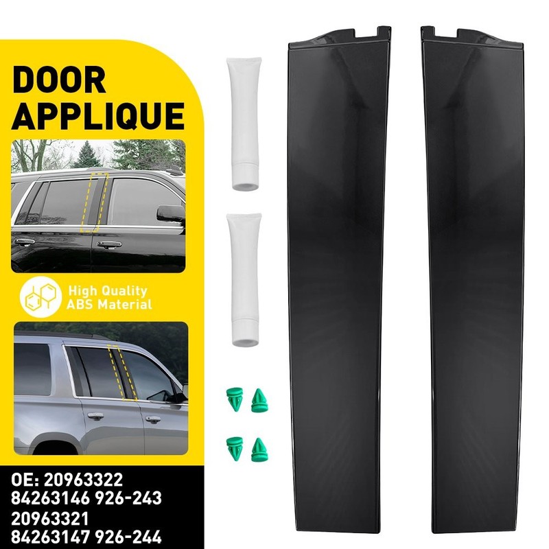 2x Rear Left Right Forward Door Applique Molding Fits GMC Yukon Denali 2015-2018