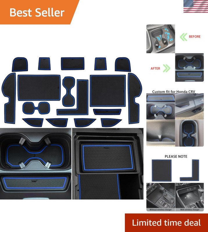 Durable 17-Pc Console Liner for 2023-2026 Honda CR-V – Easy Clean Rubber Mats