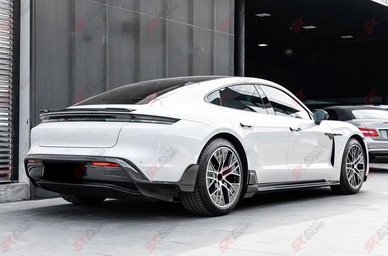 Carbon Fiber/Gloss Black/Unpainted Rear Spoiler Wing Fits Porsche Taycan 2020-24 gallery