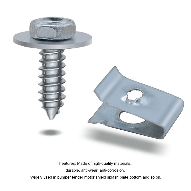 50X Car Clips Screws Bolts Retainers Fastener Nut Pin Rivet Bumper Engine Fender gallery