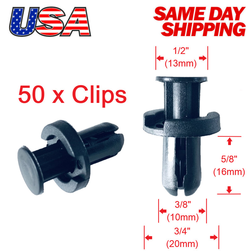 🔥Set of 50 x Bumper Clip Push Type Trim Retainer Clips 91503-SZ5-003 for Honda