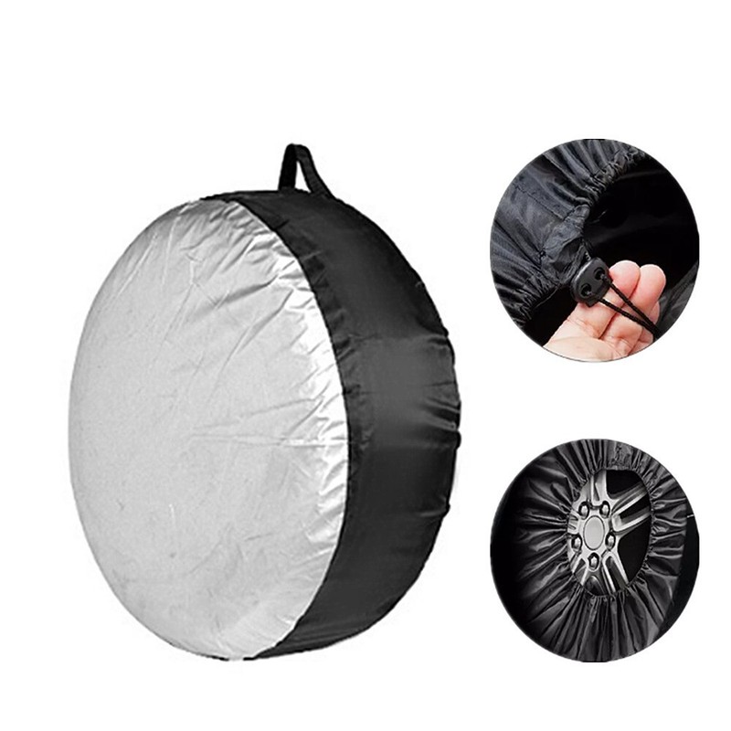 80*47cm Car Spare Tire Storage Cover Waterproof SUV Black Protector Wheel Cover gallery