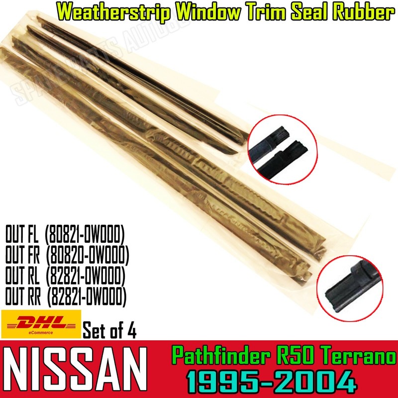 Fits Nissan R50 Pathfinder 1995-04 Out Weatherstrip Window Trim Seal Rubber New