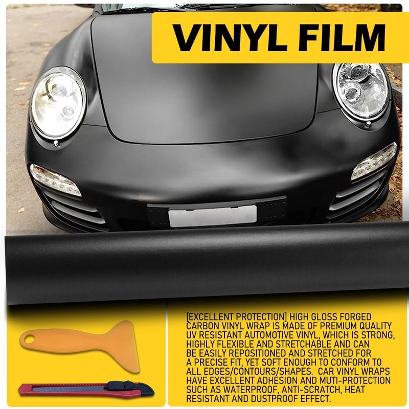 Premium Ultra Flat Matte Black Car Vehicle Vinyl Wrap Sticker Decal Sheet Film
