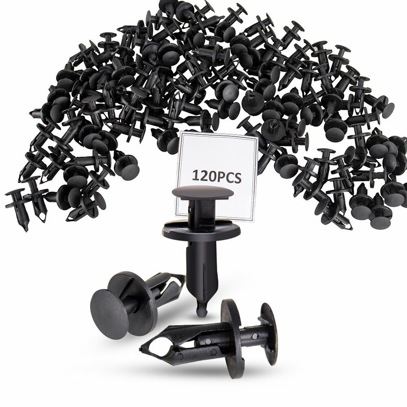 120PCS Hole Plastic Rivet Fastener Push Clips Retainer Clip for Car Auto Fender/