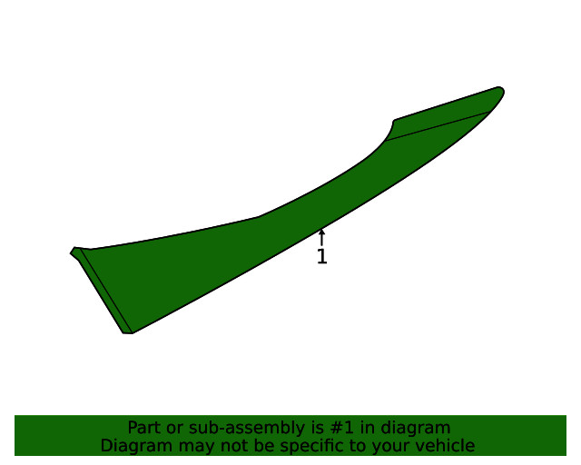 Genuine Nissan Body C-Pillar Molding 78127-5EF0A gallery