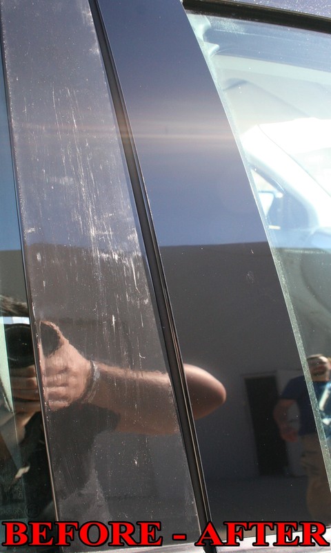Black Pillar Posts for Mazda 5 12-16 6pc Set Door Trim Piano Cover Window Kit gallery