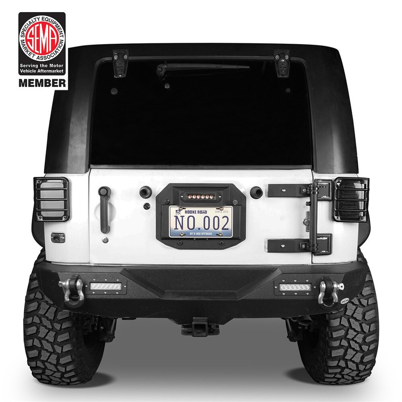 Steel Spare Tire License Plate Relocation Kit Fit Jeep Wrangler JK 2007-2018 gallery