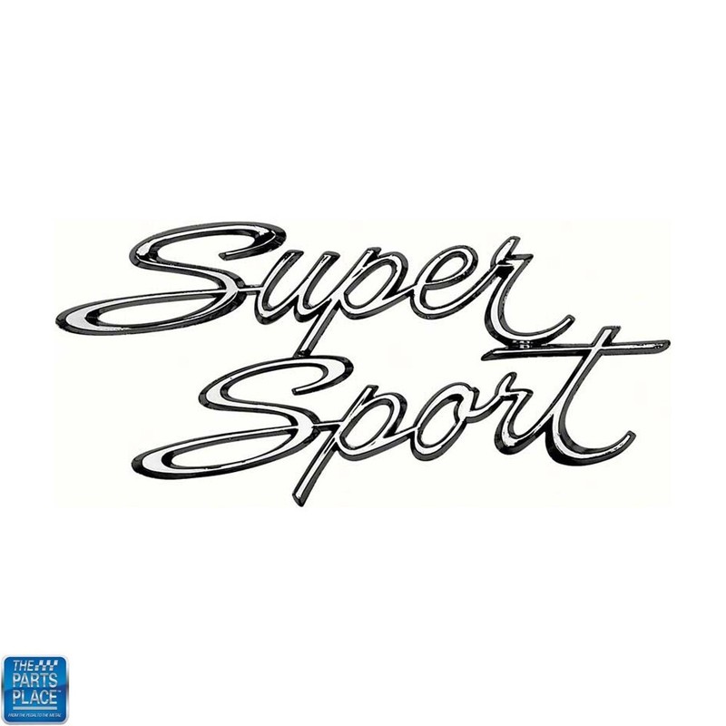 1966-67 Nova Chevy II Rear Quarter Panel Emblem «Super Sport» EACH New