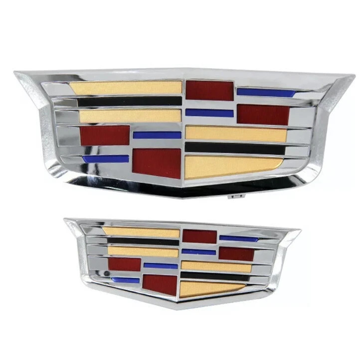Silver Color Front Grille Rear Trunk Emblem Badge for ATS XTS XT5 CT6 2015-2019