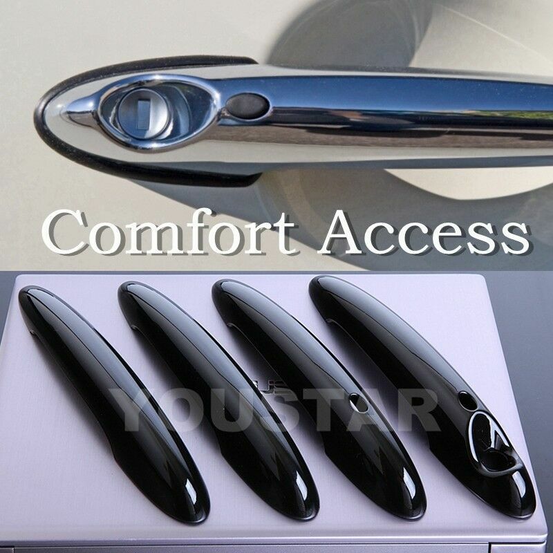 UNICUS GLOSS BLACK Comfort Access Door Handle Cover 4x MINI R60 11-16 COUNTRYMAN
