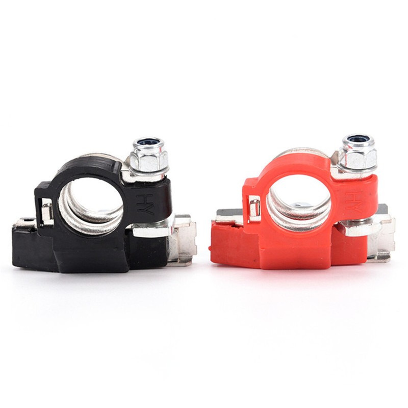 Pure Copper Tinned Battery Car Quick Connector Terminals Cable Clamp Clips 1Pair gallery