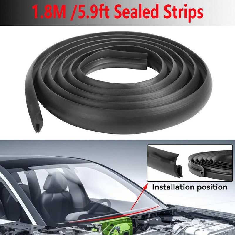 6FT For BMW Rubber Car Front Windshield Wiper Panel Hood Rubber Seal Strip