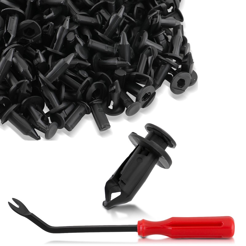 120x ATV 8MM Hole Plastic Rivets Retainer Fender Bumper Push Pin Fastener Clips gallery