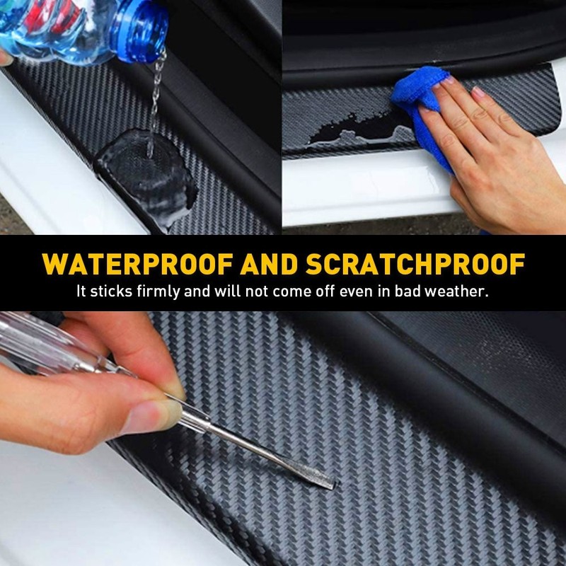 Rear Bumper Protector Guard Cover Trim Sill Plate Trunk For Toyota Rubber Pad gallery