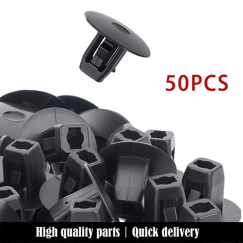 50PCS Fender Apron Grommet Nut Clips Black 90682-SEA-003 963572D For Honda Acura gallery