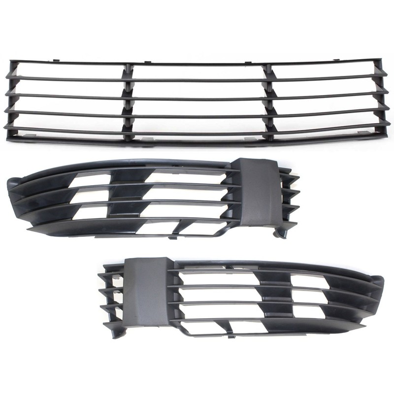 Bumper Face Bar Grilles Driver & Passenger Side Outer Exterior Outside for VW