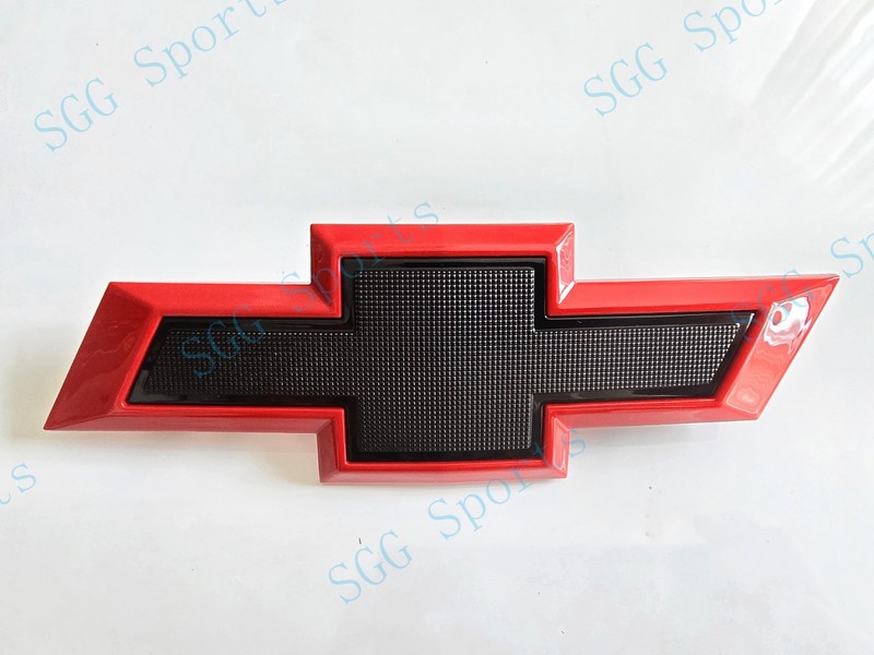 Front Grille Rear Bowtie Emblem Badge Gloss Red Black 2021+ Tahoe Suburban gallery