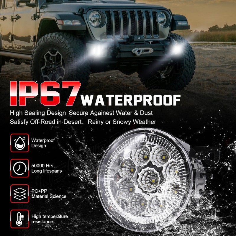 Pair LED Fog Lights for 2012-2021 Toyota Tacoma 4Runner Tundra RAV4 Driving Lamp gallery