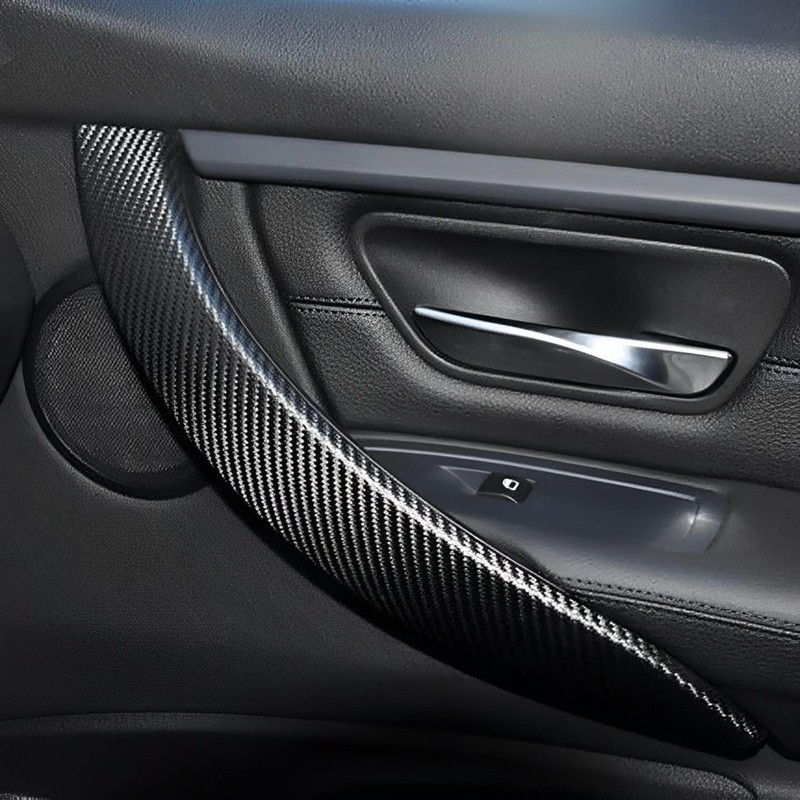 Carbon Fiber Vinyl Car Door Sill Scuff Cover Plate Sticker For Dodge Accessories gallery