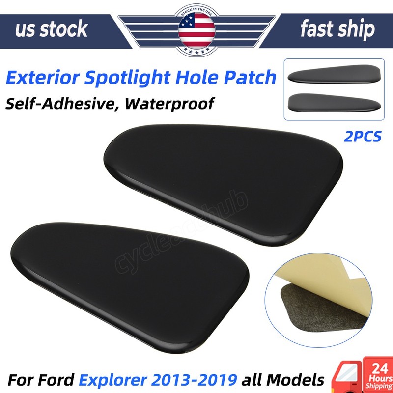 Exterior Spotlight Hole Patch For Ford Explorer Police Left&Right 2013-2019 2pcs