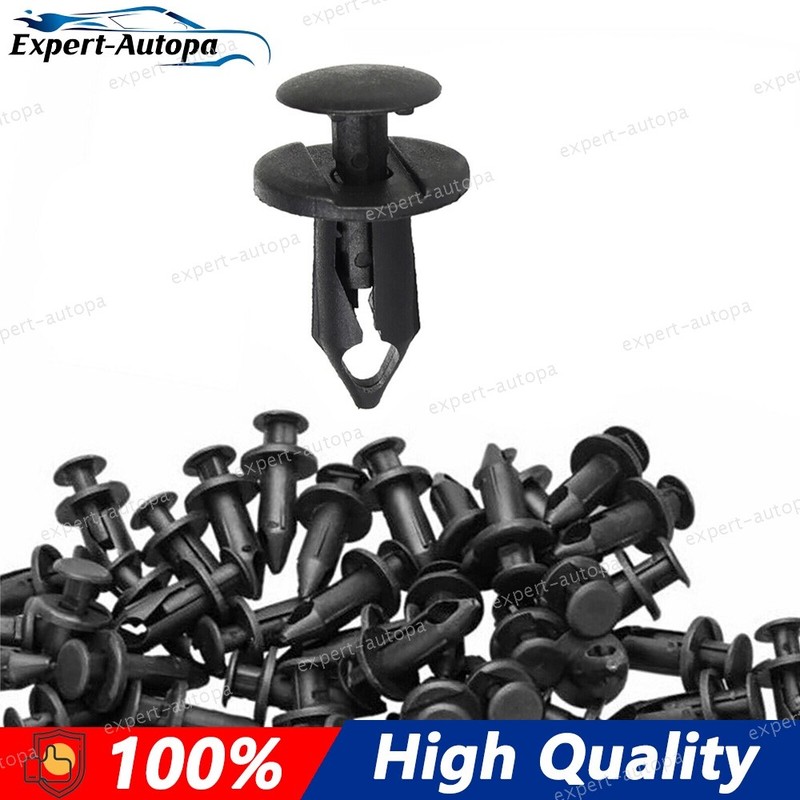 100x 8mm Bumper Clip Retainer Auto Car Truck Plastic Rivets Fastener Fender Push