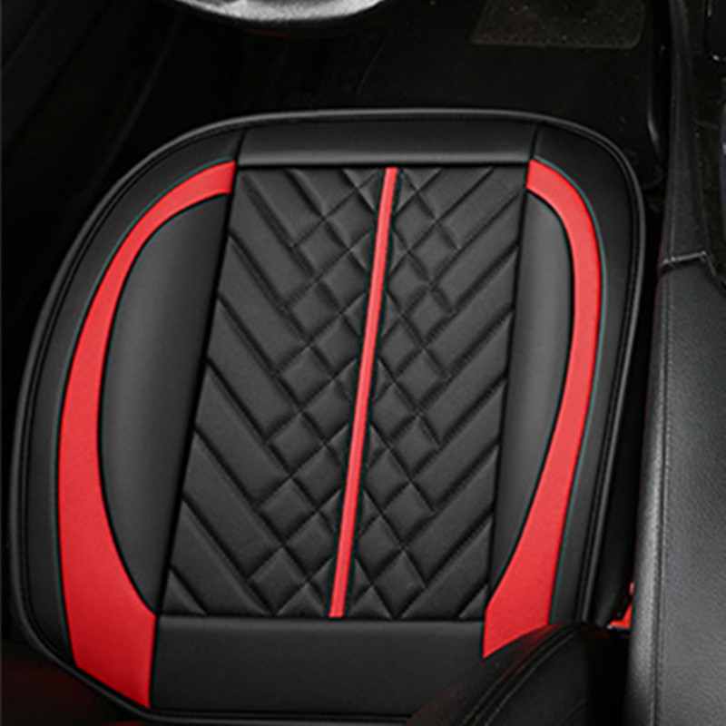 Car Seat Cover PU Leather Breathable Chair Cushion Protector Pad Mat Black/Red gallery