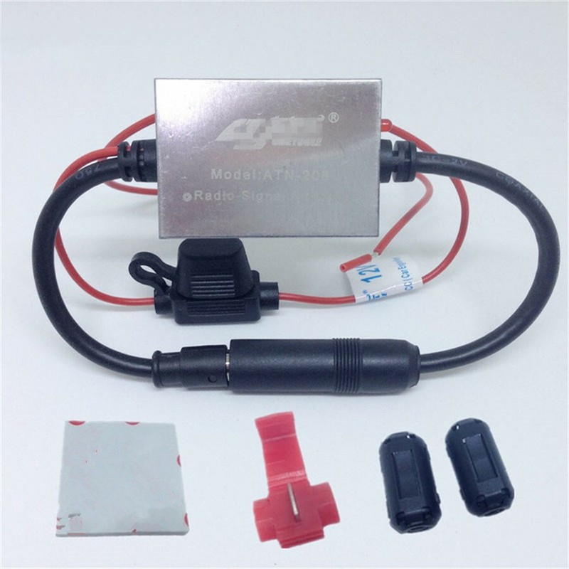 Car Auto Stereo FM AM Radio Signal Antenna Aerial Signal Amp Amplifier Booster