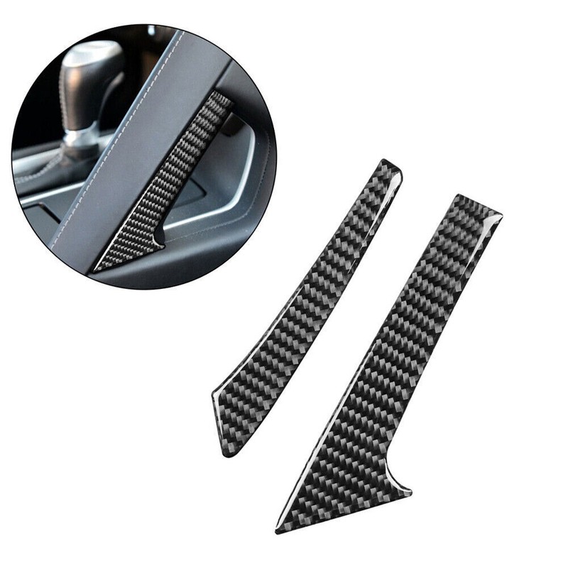 Carbon Fiber Armrest Handrail Handle Panel Trim Cover For Chevrolet Corvette C7 gallery