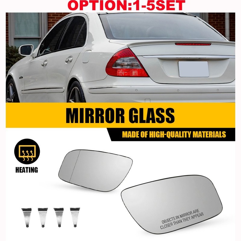 Mirror Glass Heated Backing Plate Right Left Side For 2007 Mercedes-Benz E280 2x