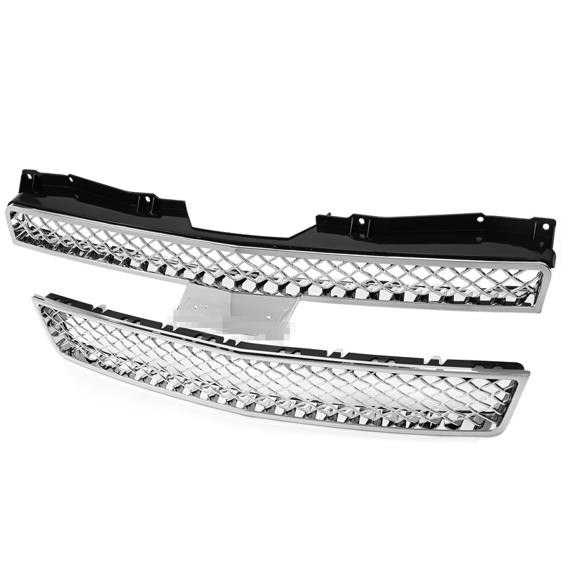 Chrome Grille For Chevy Tahoe/Suburban LTZ 1500 2500 2007-2013 14 Upper Lower gallery