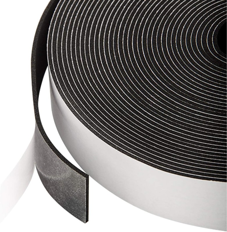 High Density Foam Tape Roll, 1 Inch x 1/16 1in * 1/16in *33FT, Black