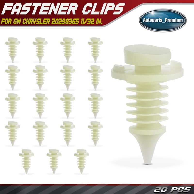 20Pcs 11/32 in. Interior Door Panel Trim Clip Retainer for GM Chrysler 20298365