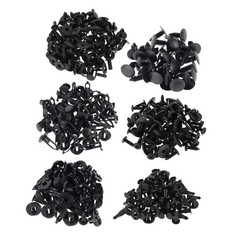 200 Pcs Plastic Rivets Nylon Push Pin Fasteners Retainer Bumper Fender Trim Clip gallery