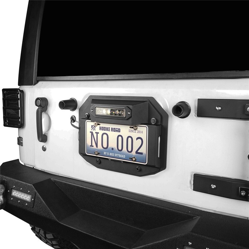 Steel Spare Tire License Plate Relocation Kit Fit Jeep Wrangler JK 2007-2018 gallery
