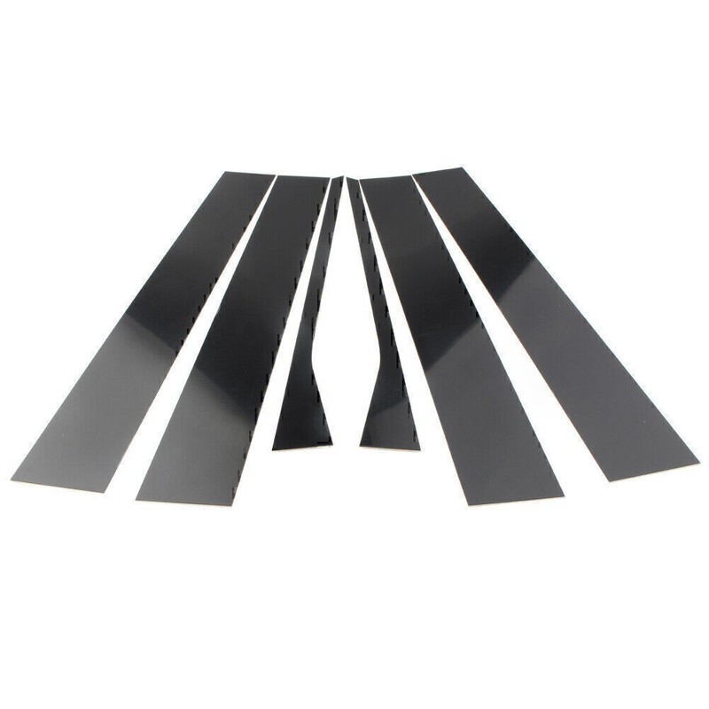 Pillar Posts Door Trim Glossy Black Cover FOR VW Jetta Sedan 2006-2010 (6pcs) gallery