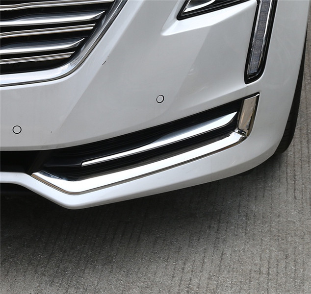 Chrome Front Fog Lamp Light Strip Trim 4PCS For Cadillac CT6 2016-2018 gallery