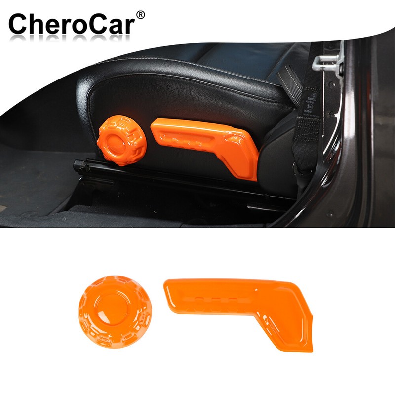Seat Adjust Switch Button Decor Cover Trim For Jeep Wrangler JL JT Parts Orange