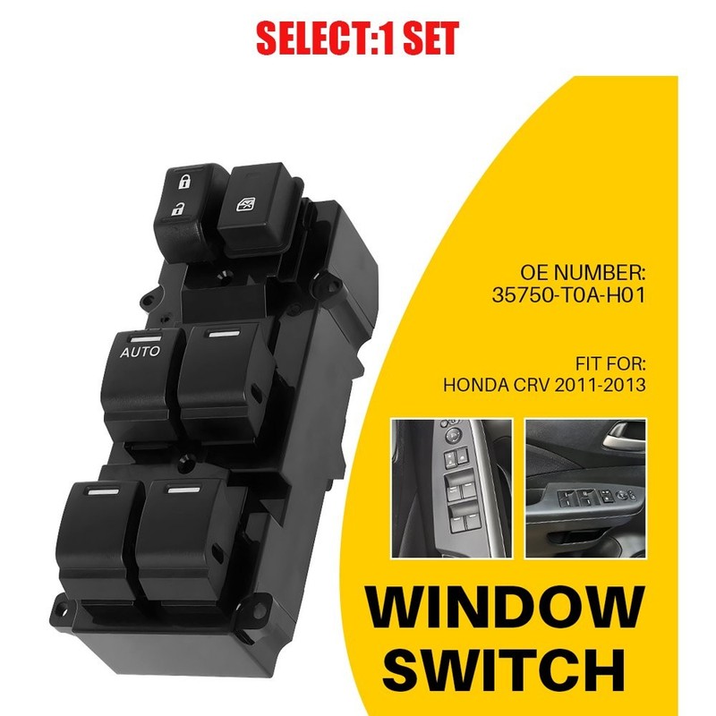 For 2011 2022 2013 Honda CR-V LH Power Window Control Switch 35750-T0A-H01 1-10x
