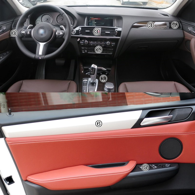 For BMW X3 F25/F26 2011-2017 5D Carbon Fiber Pattern Interior DIY Trim Decals gallery