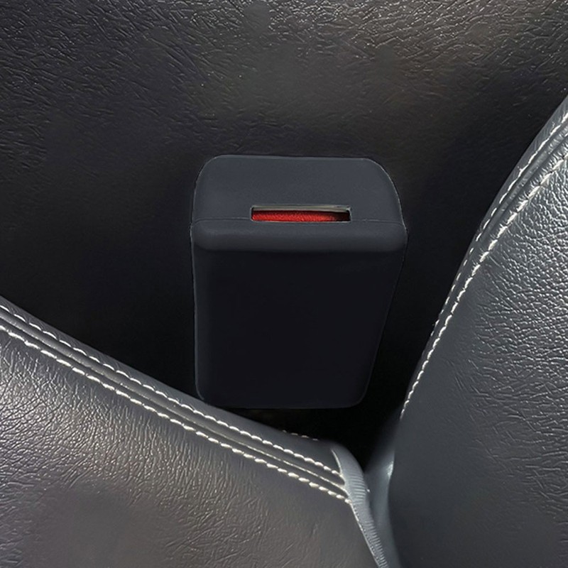 1 Piece Black Silicone Car Seat Belt Buckle Cover Clip Anti Scratch Dust Cover . gallery