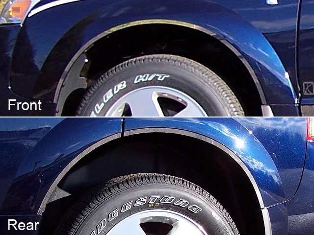 NO DRILL Fender Trim For SATURN VUE 2002-2007 Mirror 304 Stainless Steel Set/6