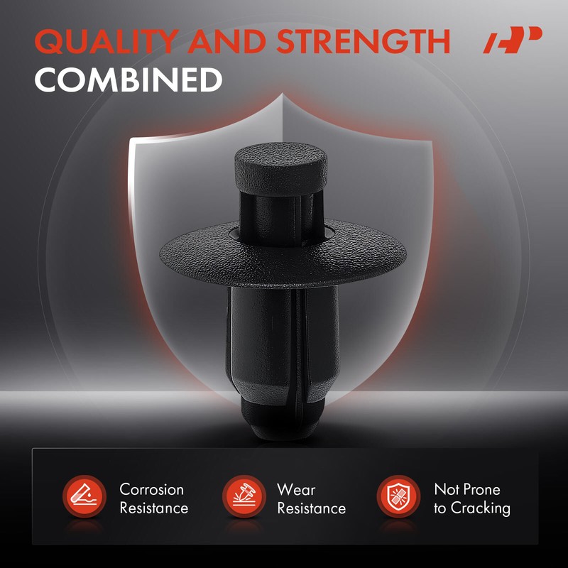 A-Premium 20Pcs 7mm Nylon Cowl & Bumper Retainer Clip Push-Type for Hyundai Kia gallery