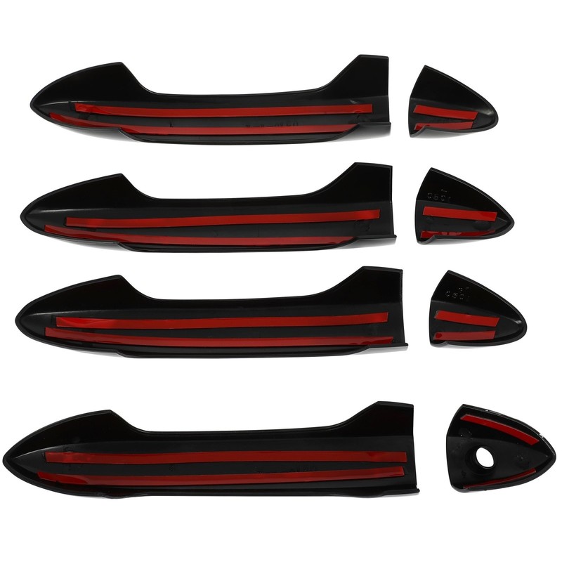 Outside Door Handle Covers For 13-17 Accord 9th Front Rear LH RH Glossy Black gallery