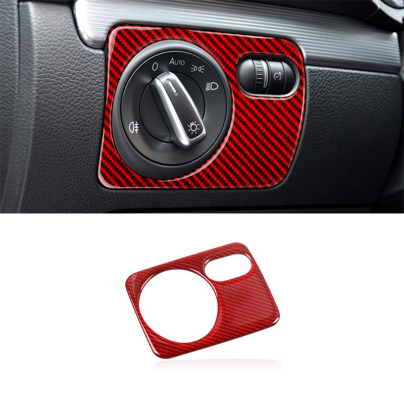 13Pcs For VW Golf 6 MK6 GTI 2008-2012 Red Carbon Fiber Full Set Interior Cover gallery