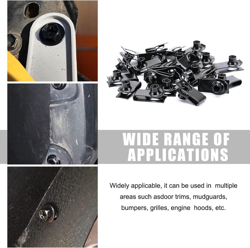 10-Piece Bolt & U-Nut Clip Kit for Secure Automotive Fastening - Easy to Install gallery