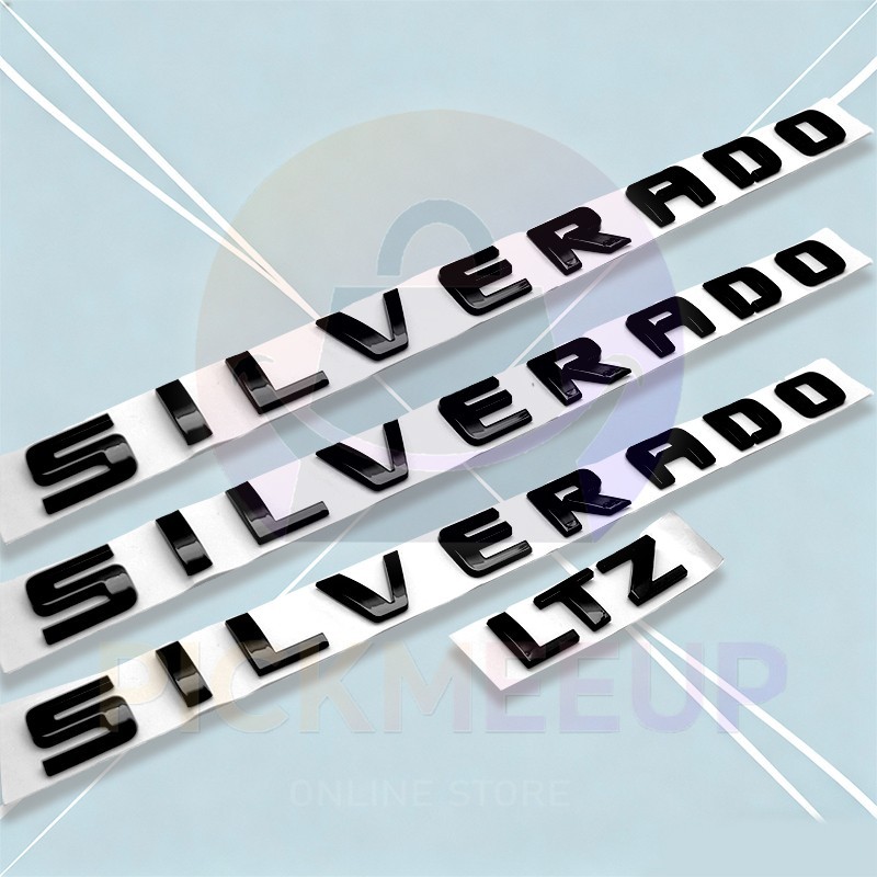 For Silverado 1500 2500HD 3500HD Side Door Letters Black Replacement Accessories
