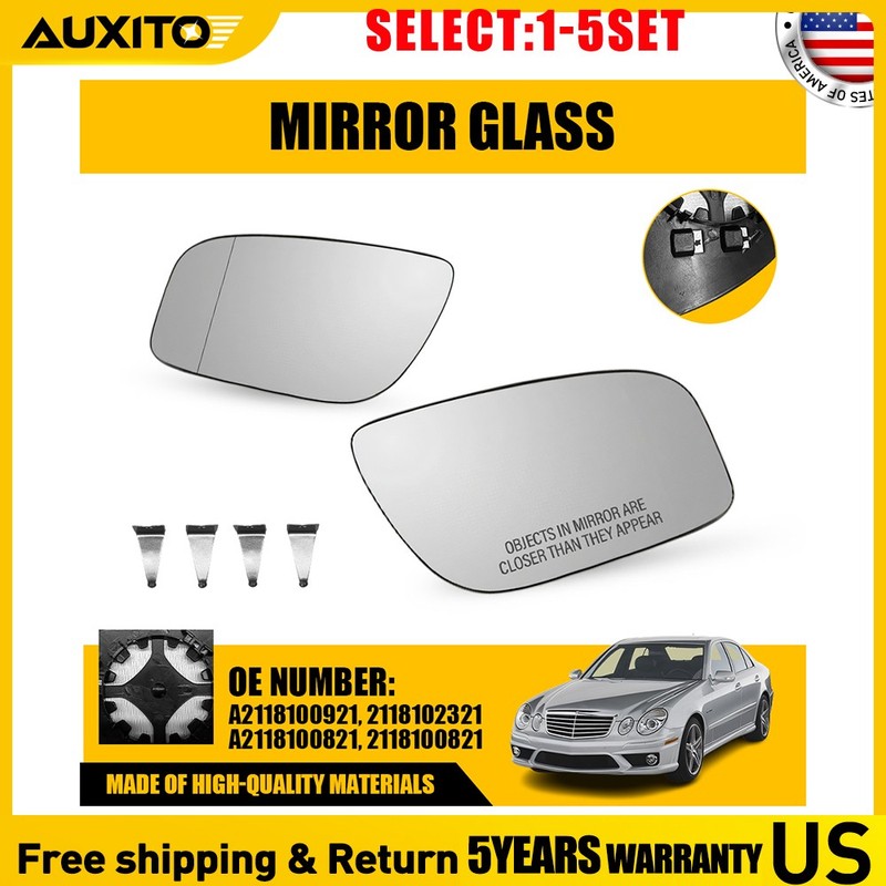 Heated Mirror Glass for Mercedes E320 E350 E550 2007 2008 2009 Models 2-10X